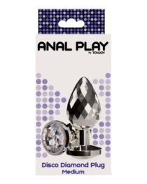 Vidutinis analinis kaištis „Disco Diamond Plug“ - ToyJoy