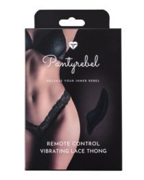 Vibruojančios kelnaitės „Vibrating Lace Thong“ - Pantyrebel