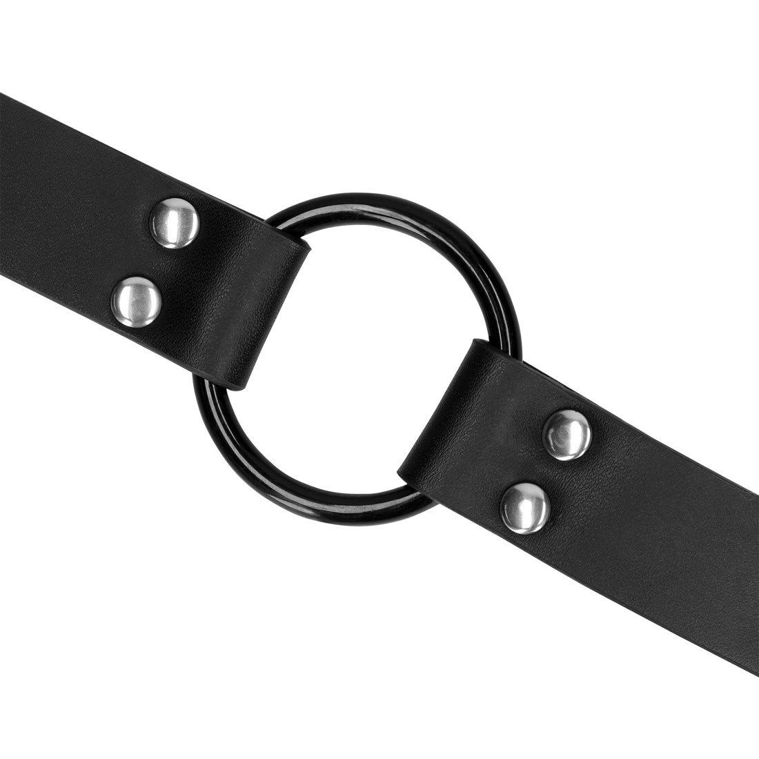 Spenelių spaustukai - burnos kaištis „O-Ring Gag with Nipple Clamps“ - Ouch!