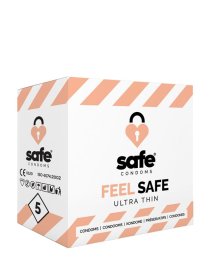 Ploni prezervatyvai „Feel Safe Ultra Thin“, 5 vnt. - Safe