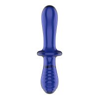 Stiklinis dildo „Double Crystal“ - Satisfyer