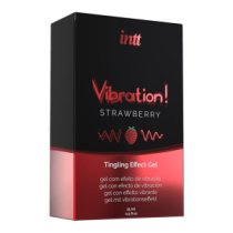 Stimuliuojantis gelis „Vibration! Strawberry“, 15 ml - Intt