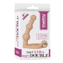 Vibruojantis strap-on dildo „The Ultra Soft Double 6 Inch“ - Love Toy