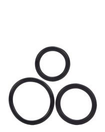 Penio žiedų rinkinys „Black Rubber Ring Set“ - CalExotics