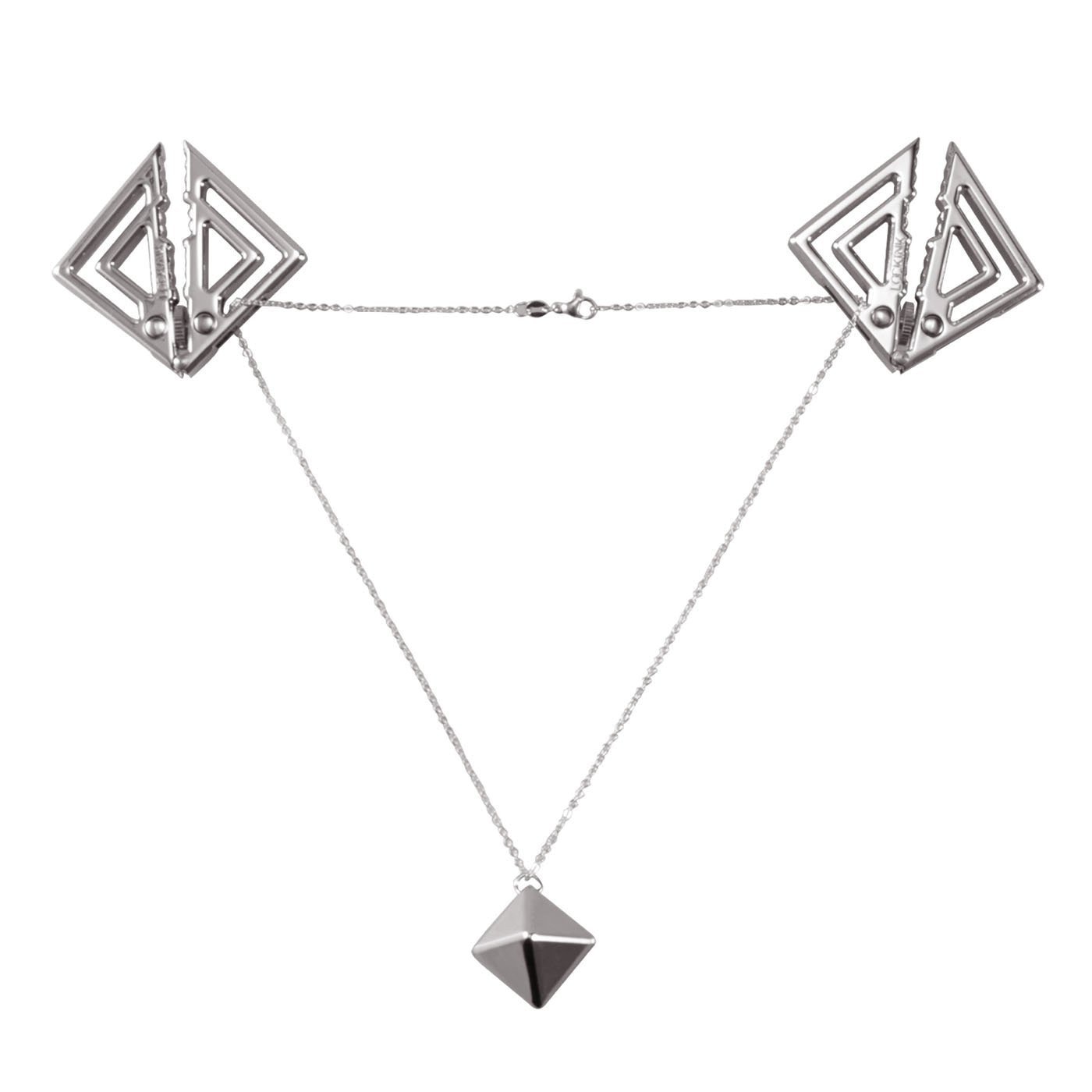 Spenelių spaustukai „Adjustable Metal Nipple Clamps with Heavy Pendant“ - Lockink