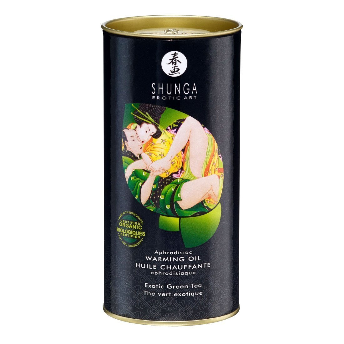 Afrodiziakinis šildantis aliejus „Exotic Green Tea“, 100 ml - Shunga