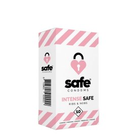 Stimuliuojantys prezervatyvai „Intense Safe“, 10 vnt. - Safe