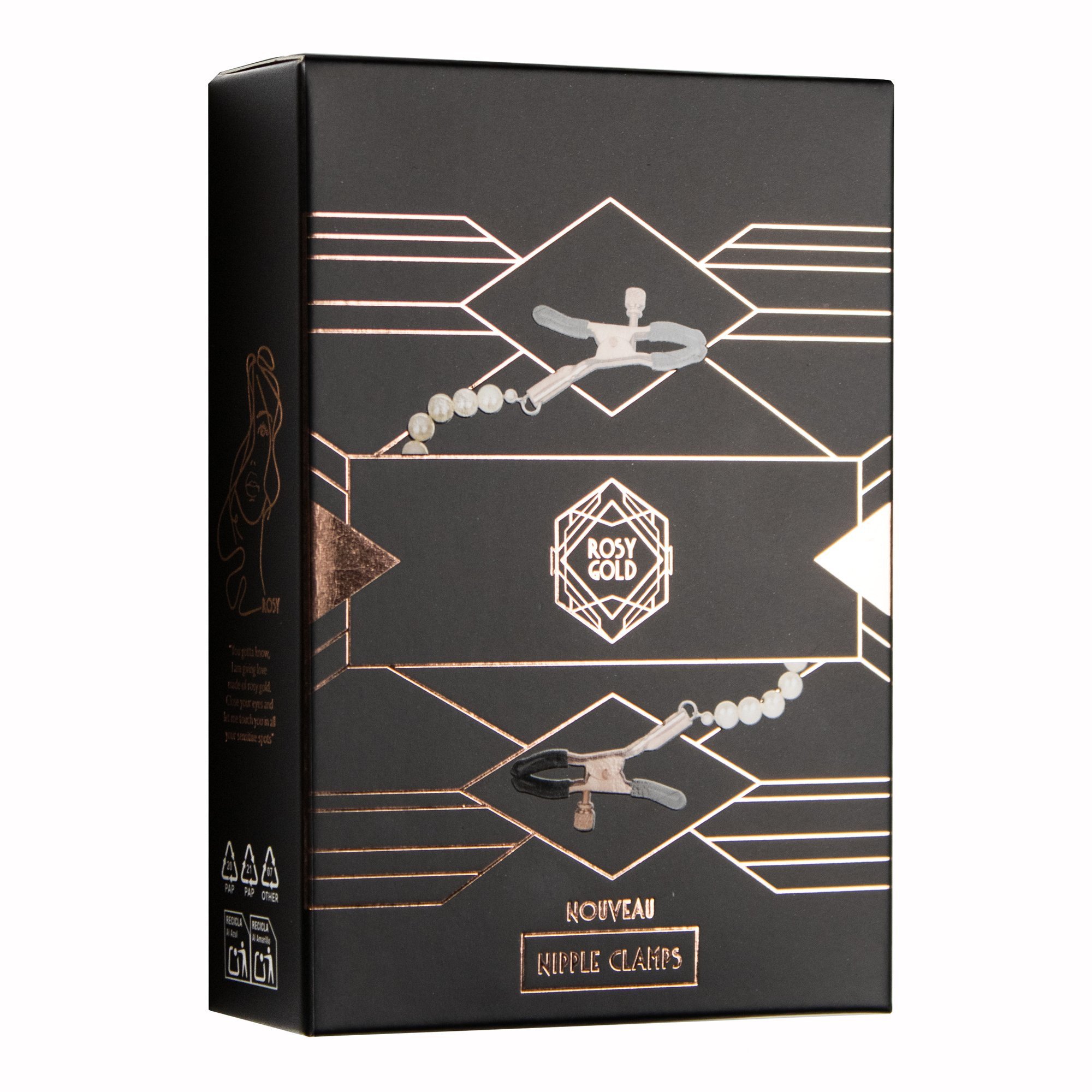 Spenelių spaustukai „Nouveau Nipple Clamps“ - Rosy Gold