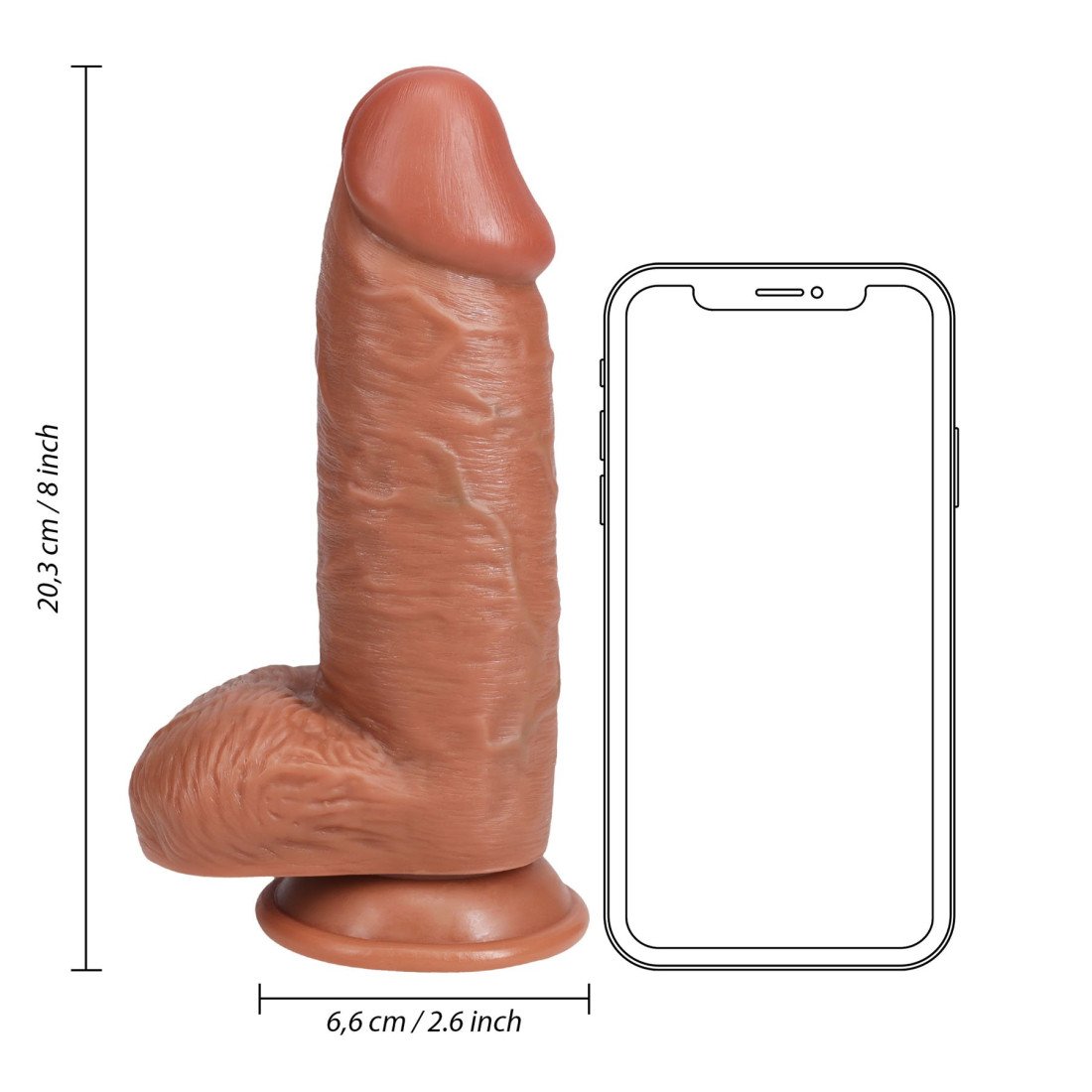 XXL falo imitatorius „Extra Thick Straight 8“ - RealRock