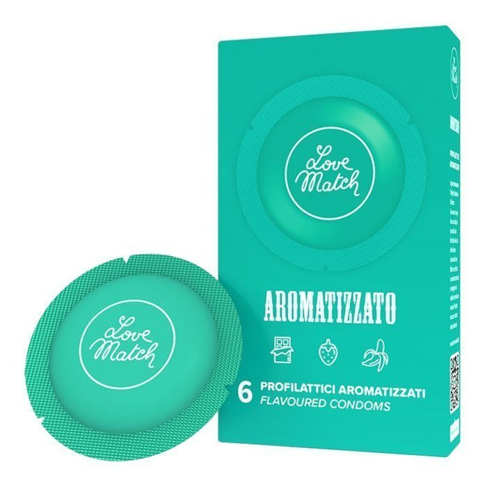 Aromatizuotų prezervatyvų rinkinys „Aromatizzato“, 6 vnt. - Love Match