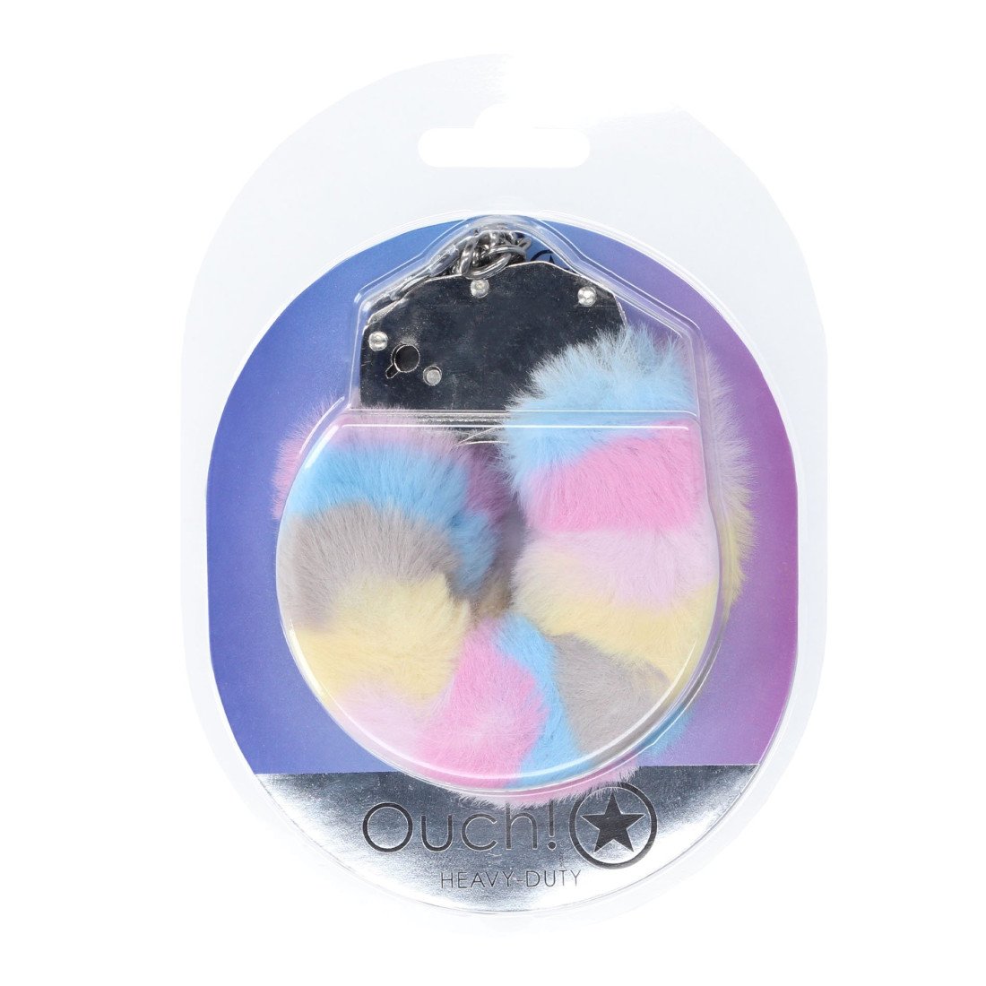 Antrankiai „Heavy-duty Fluffy Handcuffs Multicolor 2“ - Ouch!