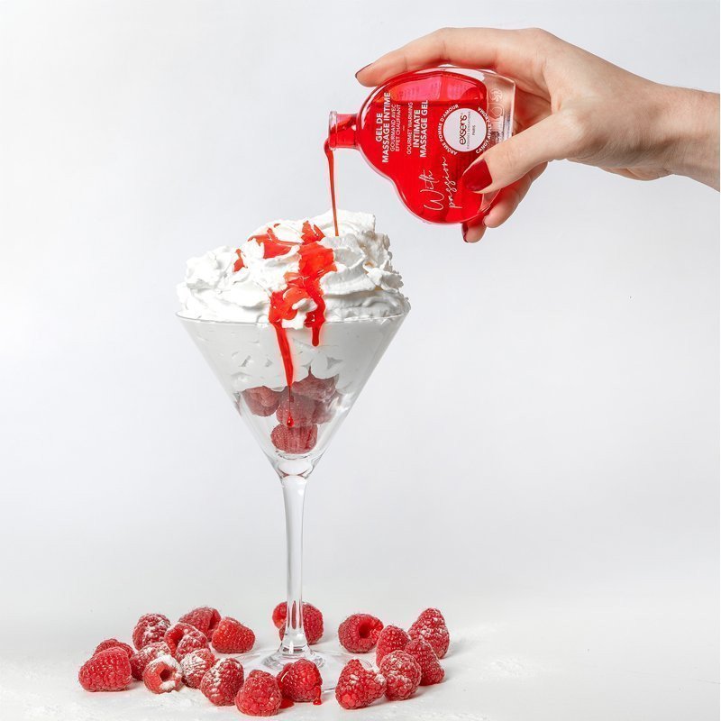 Šildantis masažo gelis „Candy Apple Aroma“, 50 ml - Exsens