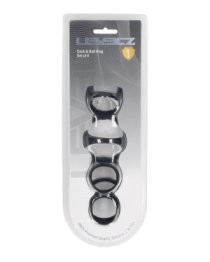 Penio ir sėklidžių žiedų rinkinys „Cock & Ball Ring Set of 4“ - Levelz