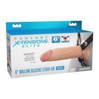 Tuščiaviduris strap-on dildo „6 Inch Silicone Hollow Strap-on“ - Pipedream