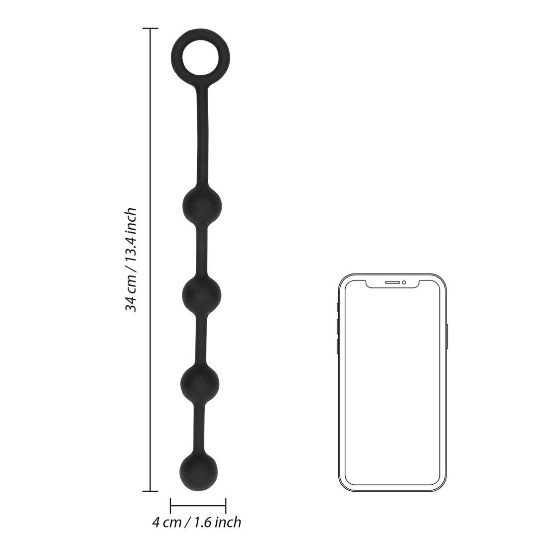 Analiniai karoliukai „Silicone Anal Balls - Small“ - Ouch!