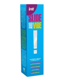 Stimuliuojantis vandens pagrindo lubrikantas „Slide and Vibe“, 35 ml - Intt