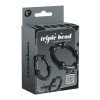 Penio žiedų rinkinys „Triple Bead Black“ - Crushious