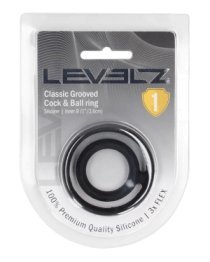 Penio ir sėklidžių žiedas „Classic Grooved Cock & Ball Ring“ - Shots Toys