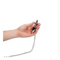 Plakimo mentė - analinis kaištis „Hearts Paddle with Metal Anal Plug“ - Ouch!