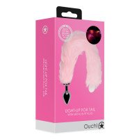Šviečiantis analinis kaištis „Light-Up Fox Tail“ - Ouch!