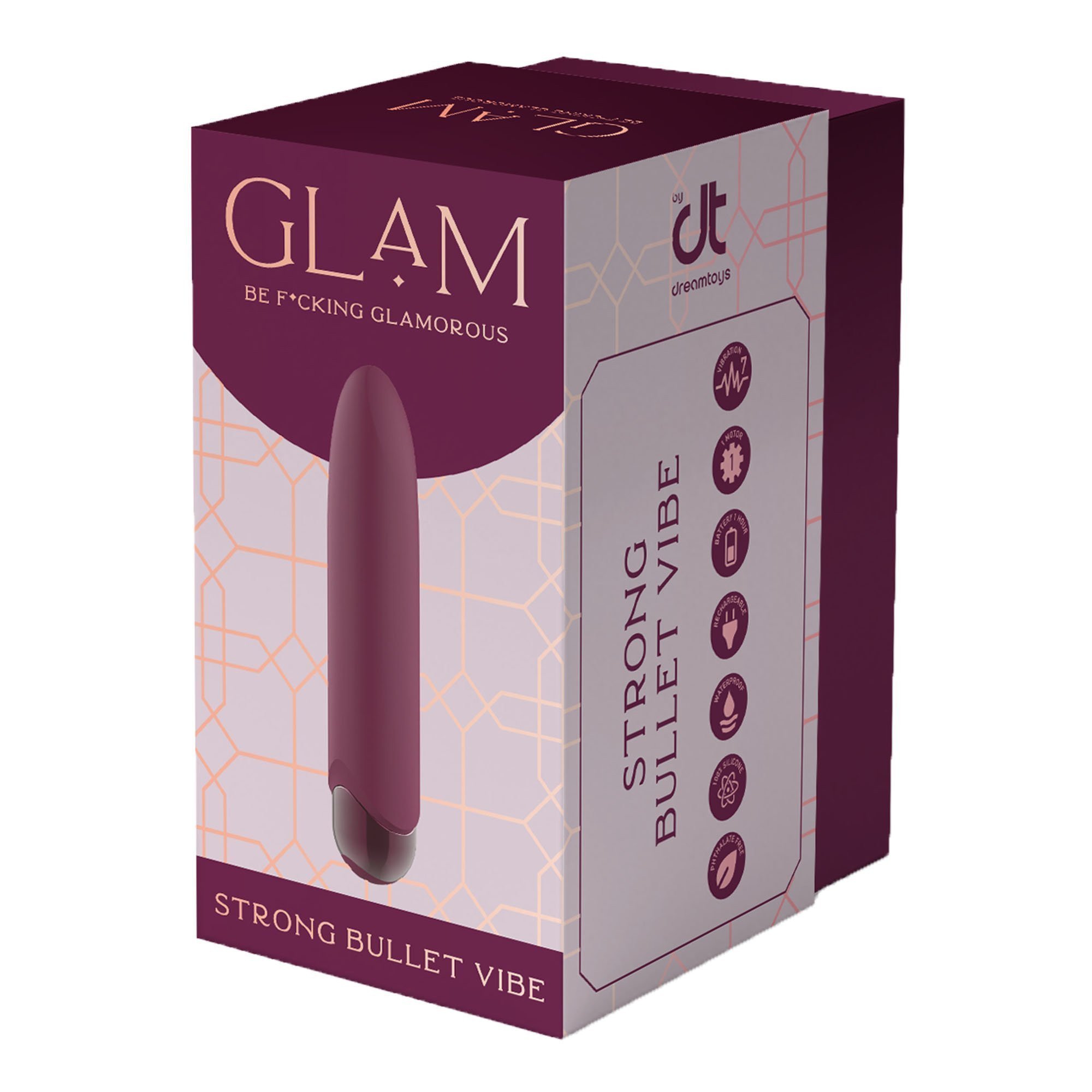 Įkraunama vibruojanti kulka „Glam“ - Dream Toys