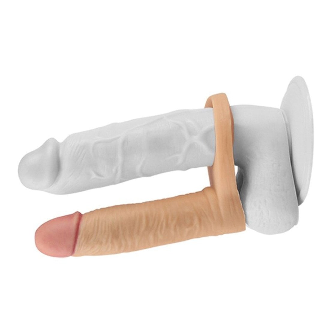 Strap-on dildo (pažeista pakuotė) „The Ultra Soft Double Nr. 5.8“ - Love Toy