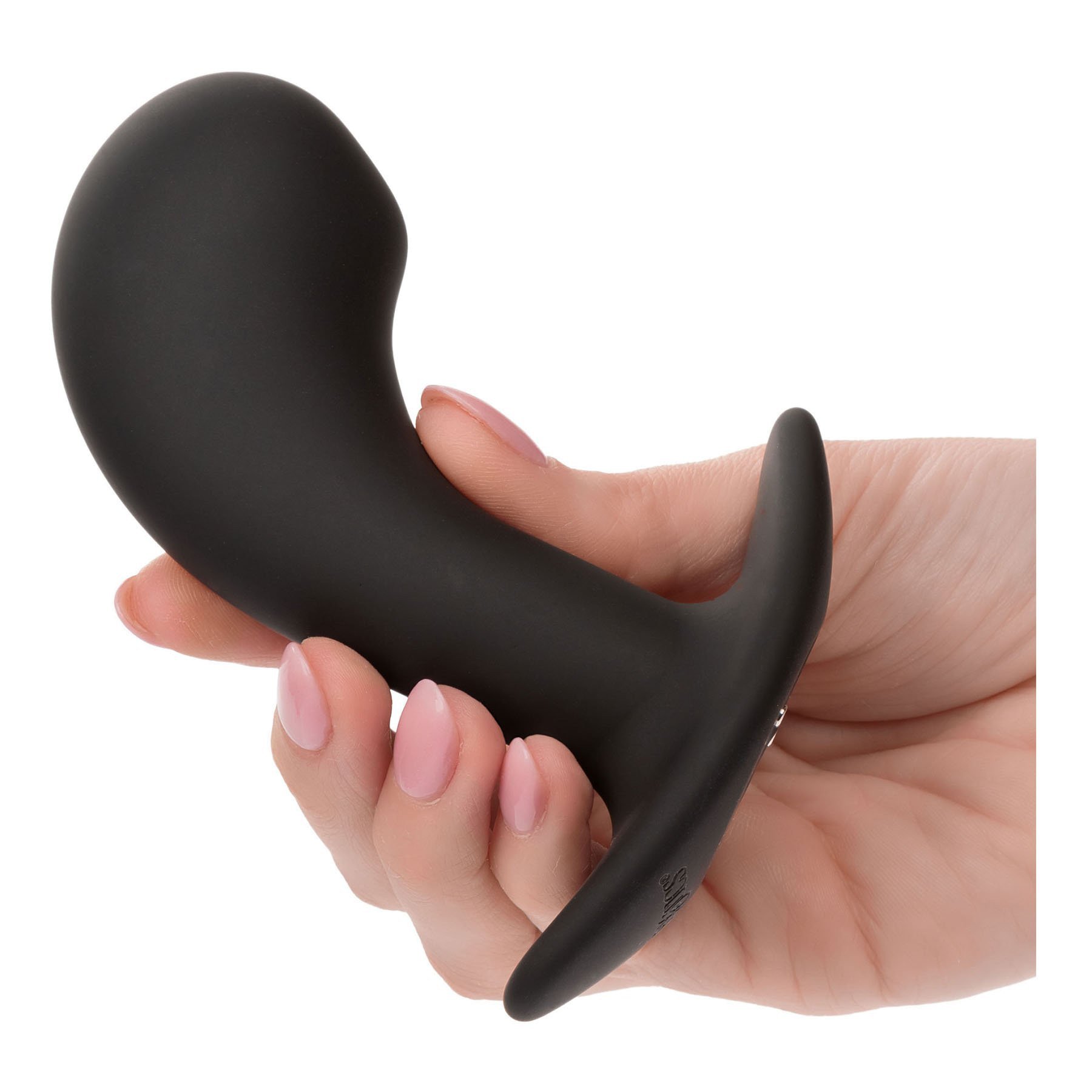 Vibruojantis analinis kaištis „Rock Bottom Curved Probe“ - CalExotics