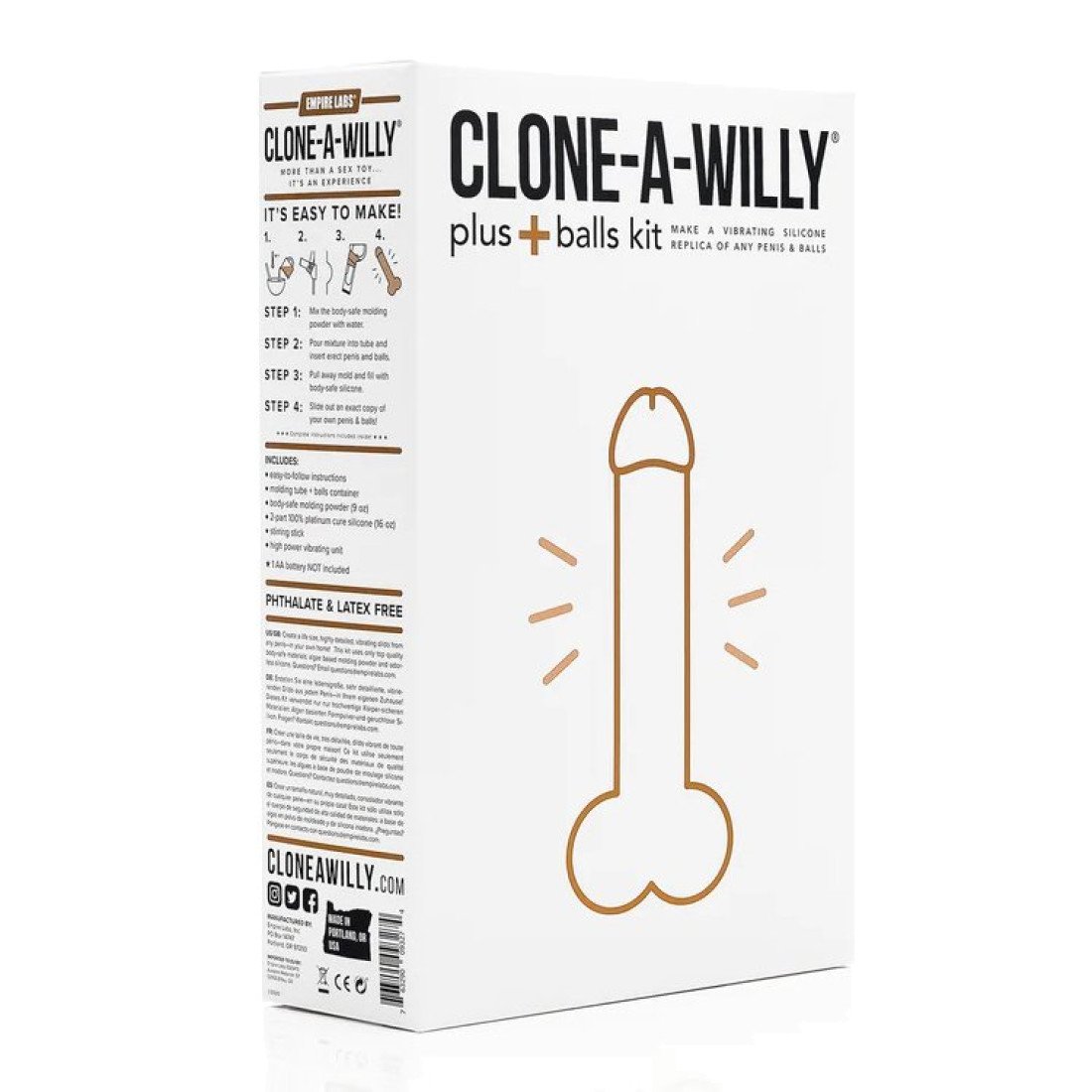 Vibruojančio falo imitatoriaus rinkinys „DIY Homemade Dildo Clone Kit Plus“ - Clone-A-Willy