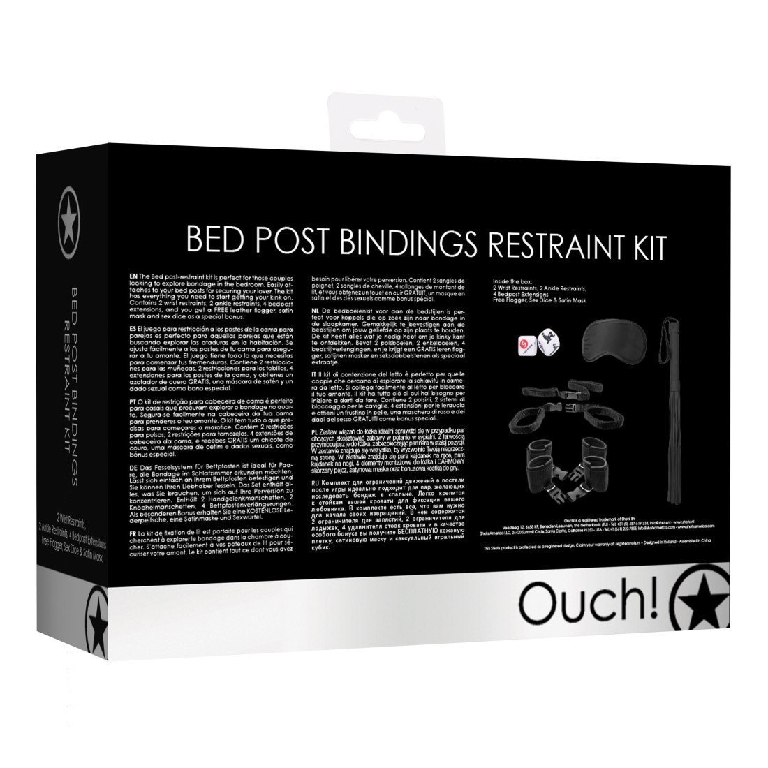 Suvaržymo rinkinys „Bed Post Bindings“ - Ouch!