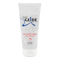 Braškių kvapo vandens pagrindo lubrikantas „Just Glide Strawberry“, 200 ml - Just Glide