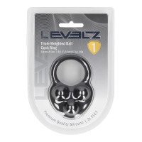 Penio žiedas „Triple Weighted Ball Cock Ring“ - Shots Toys