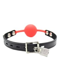 Silikoninis burnos kaištis „Silicone Ball Gag with Padlock“ - Latetobed