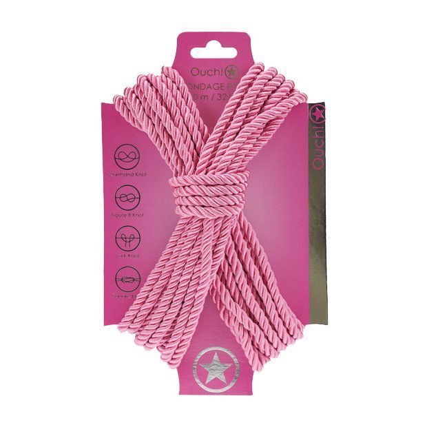 Suvaržymo virvė „Bondage Rope Pink“, 10 m - Ouch!