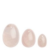 Vaginalinių kiaušinėlių rinkinys „Rose Quartz Yoni Eggs“