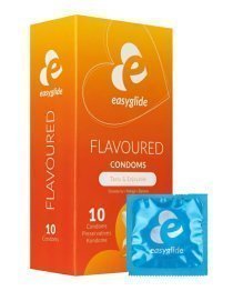 Aromatizuotų prezervatyvų rinkinys „Flavored“, 10 vnt. - EasyGlide