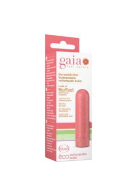 Rožinė vibruojanti kulka „Gaia Eco Bullet Rechargeable“ - Blush