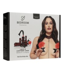BDSM rinkinys „Lace & Leather Look“ - Bedroom Fantasies
