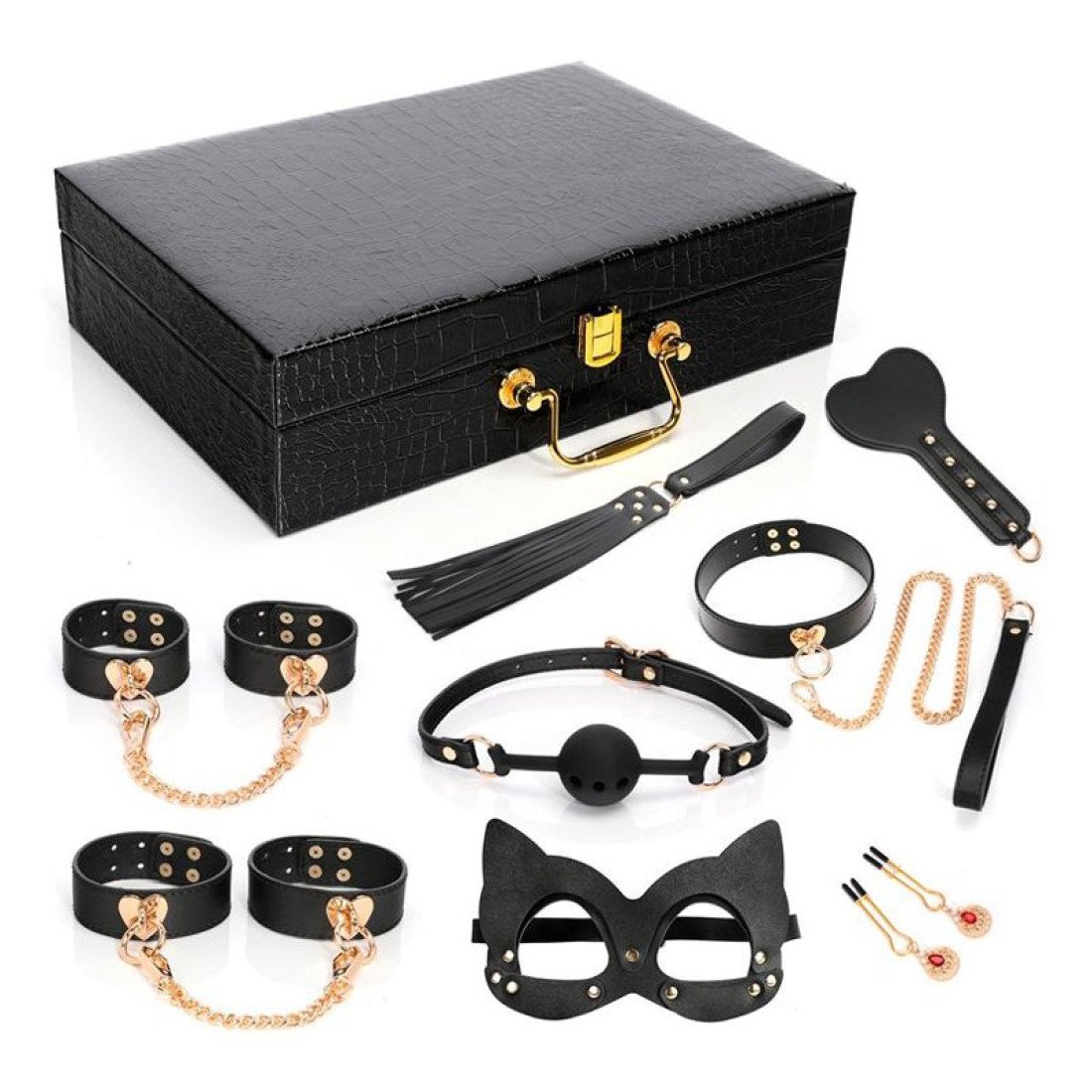 Suvaržymo rinkinys „8 Piece Bondage Kit with Storage Caseg“ - Latetobed