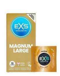 Didesni prezervatyvai (pažeista pakuotė) „Magnum Large“, 12 vnt. - EXS Condoms