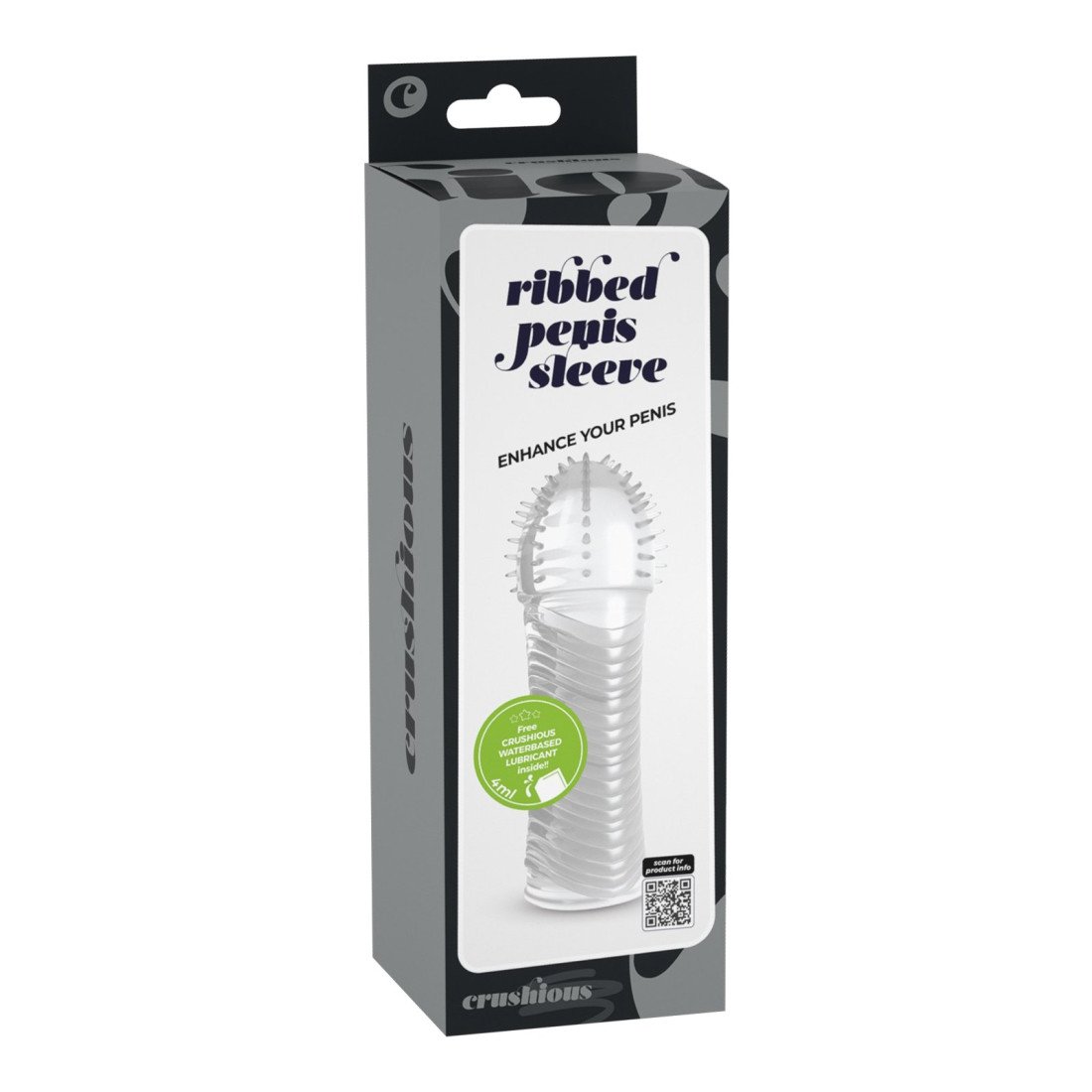 Penio mova „Ribbed Penis Sleeve” - Crushious