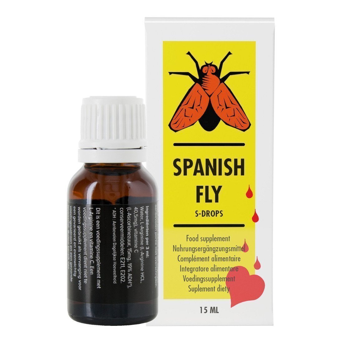 Maisto papildas vyrams ir moterims „Spanish Fly S-Drops“, 15 ml - Cobeco Pharma