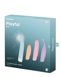 Vibratoriaus ir antgalių rinkinys „Playful Four“ - Satisfyer