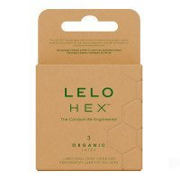 Prezervatyvai „HEX Organic Latex“, 3 vnt - LELO