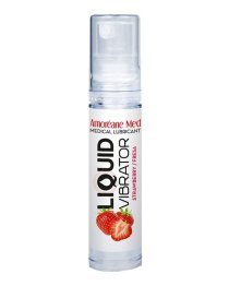 Stimuliuojantis lubrikantas „Liquid Vibrator - Strawberry“, 10 ml - Amoreane
