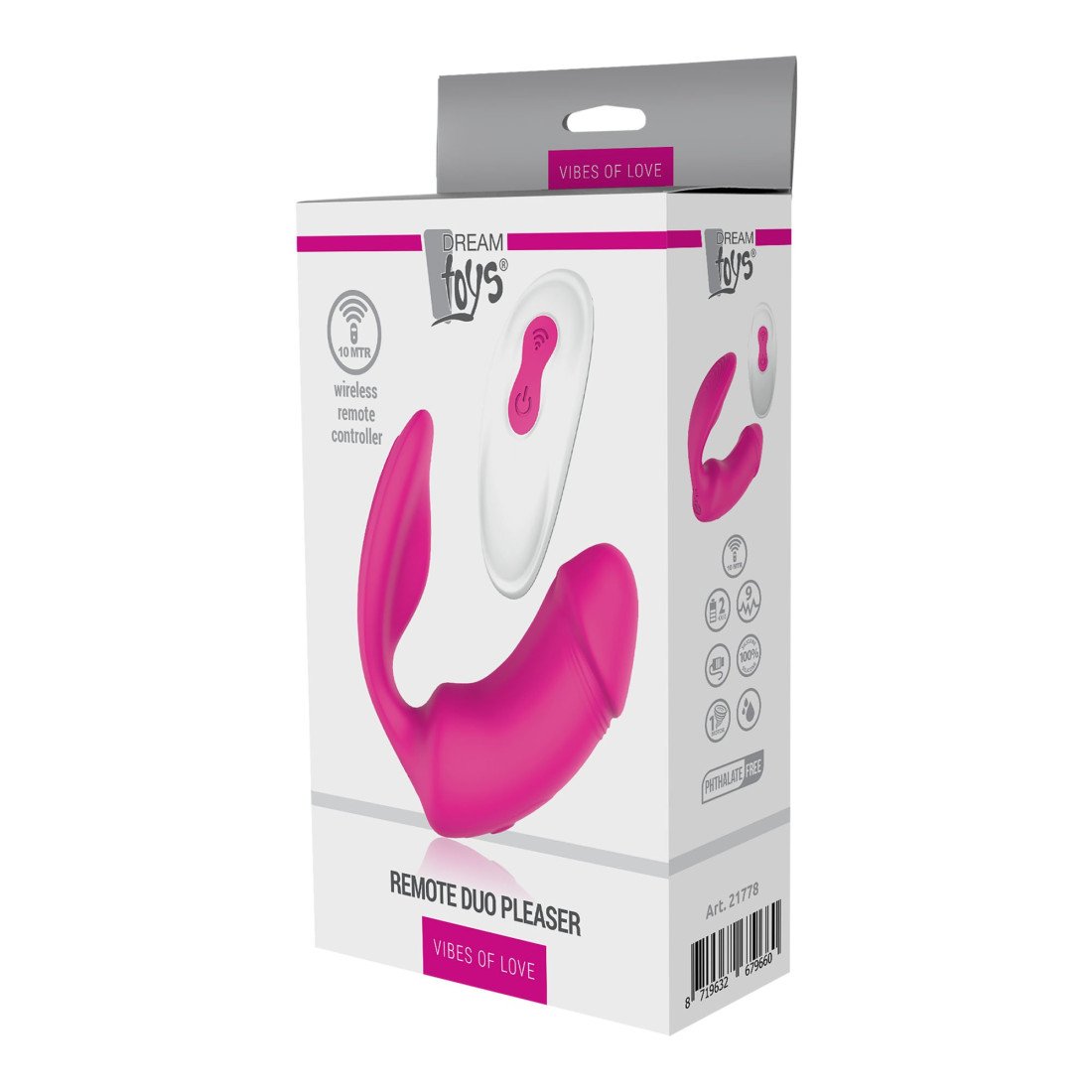 Dėvimas vibratorius „Remote Duo Pleaser“ - Dream Toys
