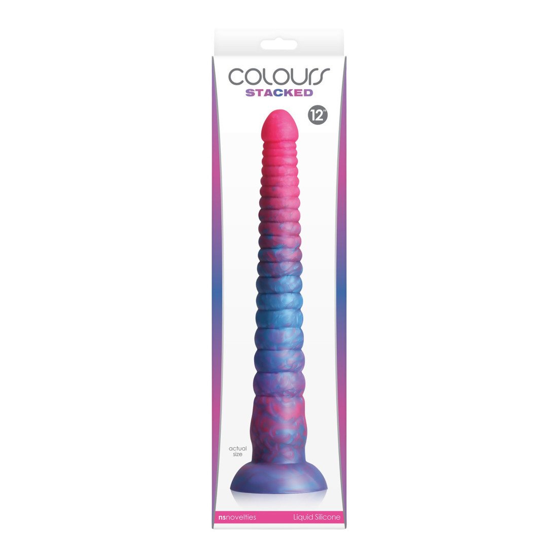 Dildo „Stacked 12 Inch - Pink Blue“ - NS Novelties