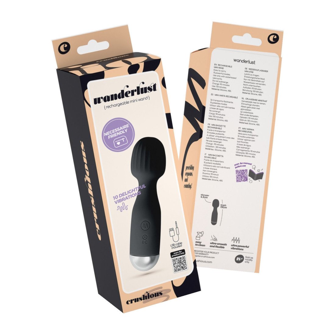 Vibruojantis masažuoklis (pažeista pakuotė) „Wanderlust“ - Crushious