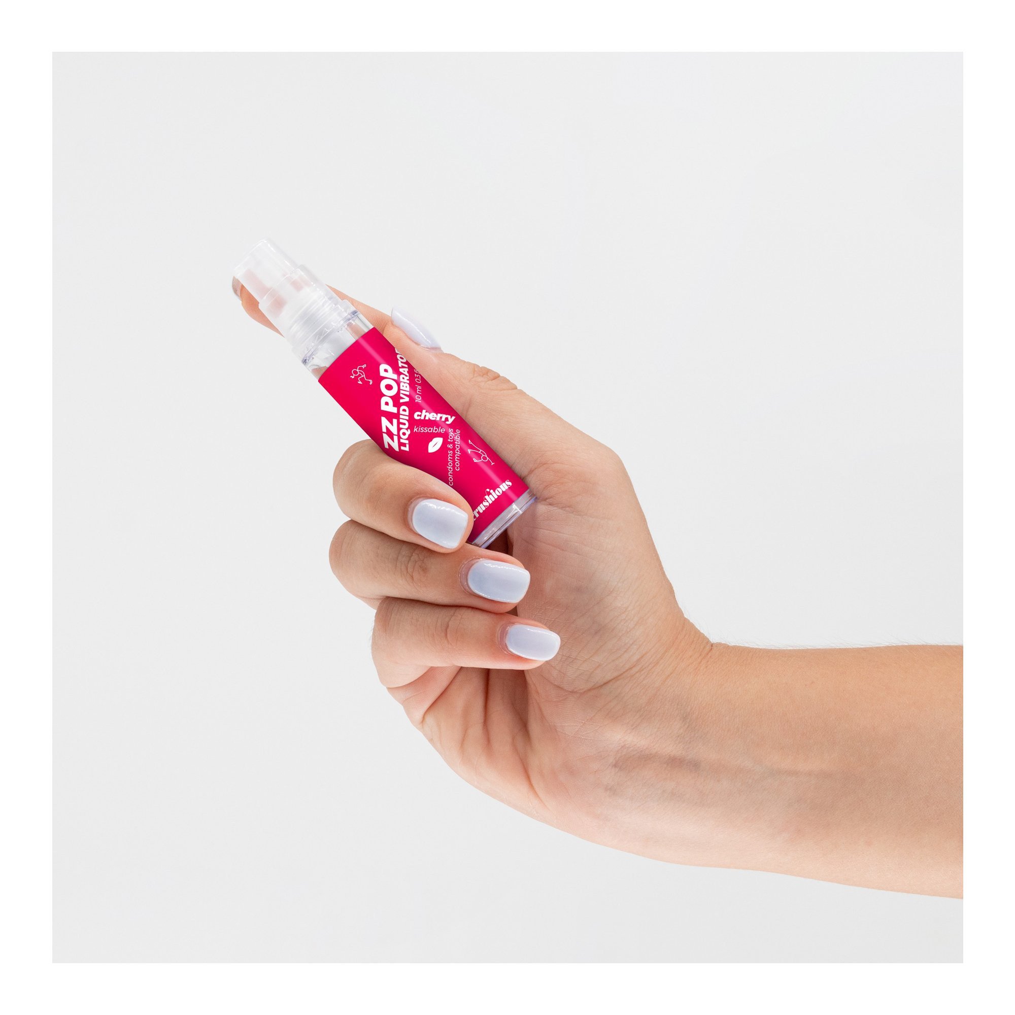Stimuliuojantis gelis „ZZ Pop Liquid Vibrator Cherry“, 10ml  - Crushious