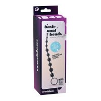 Analiniai karoliukai „Basic Anal Beads Black” - Crushious