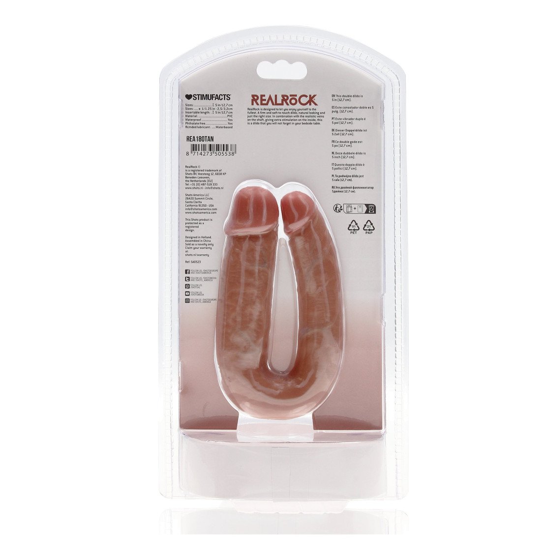 Dvigubas dildo „U Shaped Double Dildo“ - RealRock